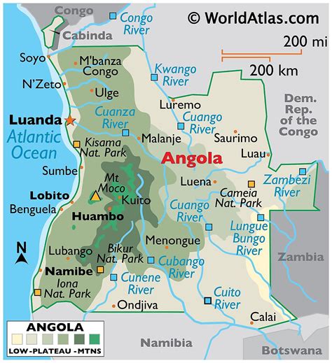 Angola Maps & Facts .